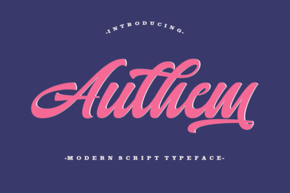 Authem: A Bold Script Font for Vintage Charm