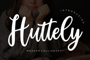 Huttely: A Modern Script Font for Handmade Products