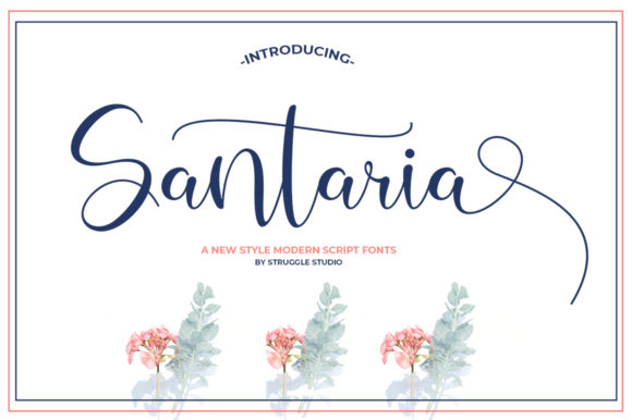 Santaria: A Sweet & Cool Script Font for Digital Designers